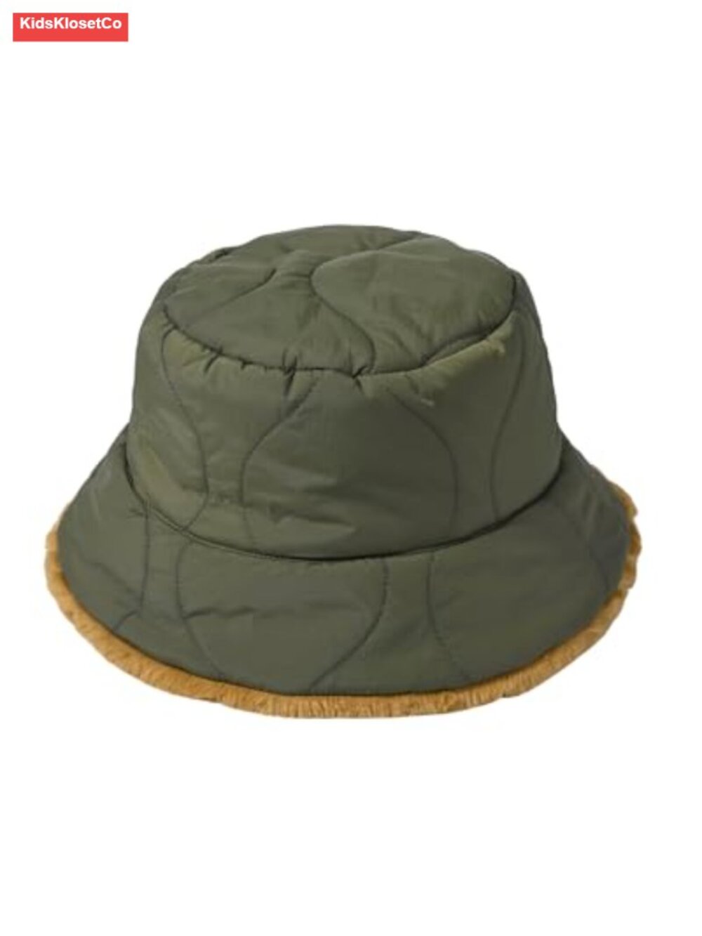 Quilted Fuzzy Lined Nylon Bucket Hat Winter